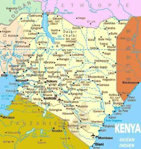 Kenya carte plan et photo de ville parc réserve animaux